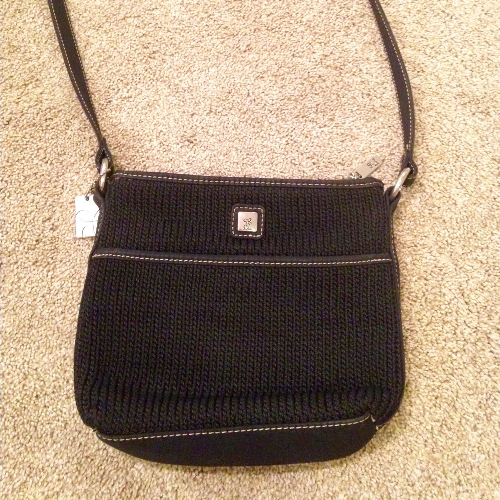 Lina Black braided cross body